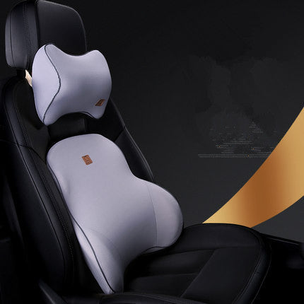 Car Memory Foam Headrest Lumbar Cushion Set